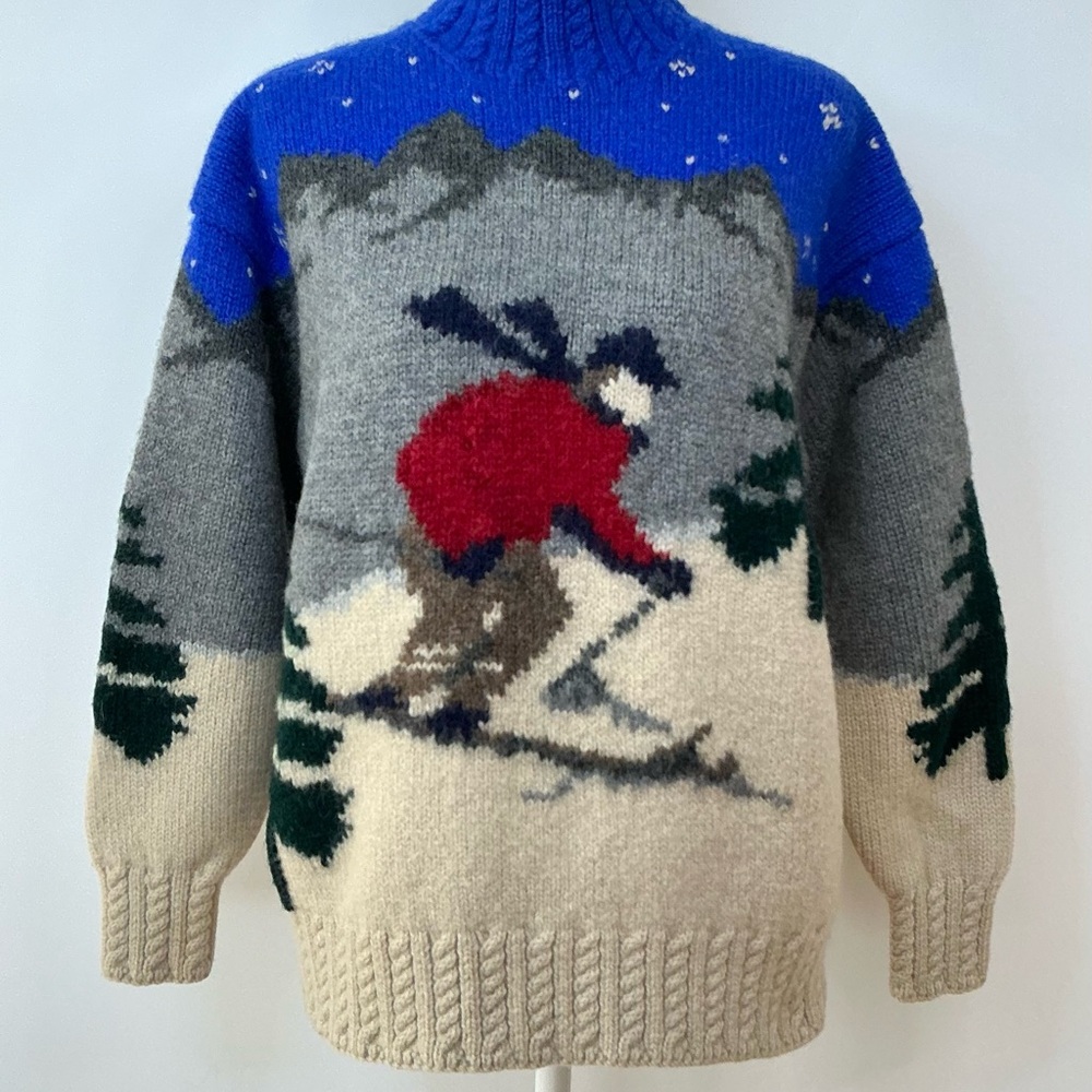 Vintage Lauren Ralph Lauren Hand Knit Wool Sweater - Picture 9 of 14